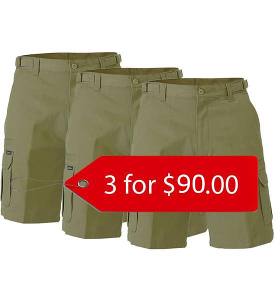 Bisley 8 Pocket Cargo Short-(BSHC1007-1)-3 Packs