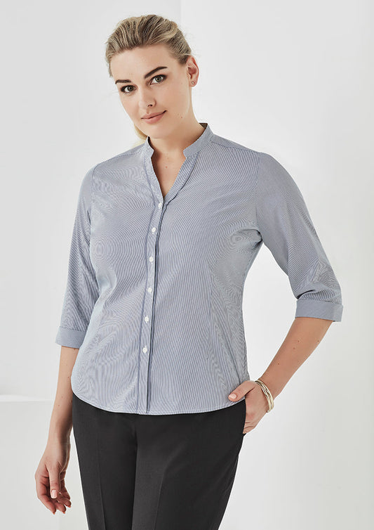 Biz Corporate Bordeaux Ladies 3/4 Sleeve Shirt (40114)-Clearance