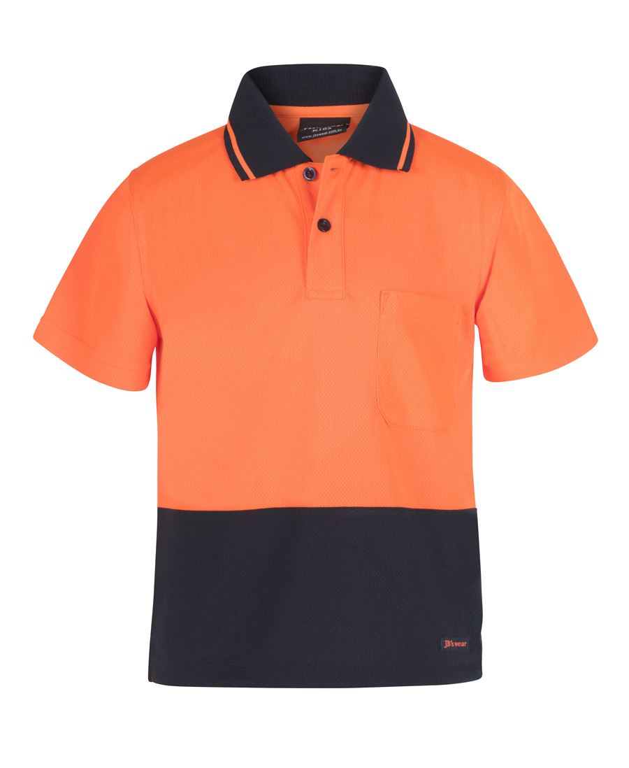 JB's Adults Hi Vis Non Cuff Traditional Polo 2nd Color (6HVNC)