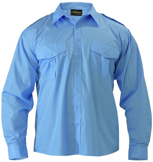 Bisley Epaulette Shirt - Long Sleeve-(B76526)