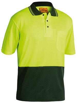 Bisley 2 Tone Hi Vis Polo Shirt - Short Sleeve-(BK1234)