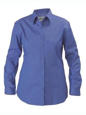 Bisley Ladies Cross Dyed Shirt - Long Sleeve-(BL6646)