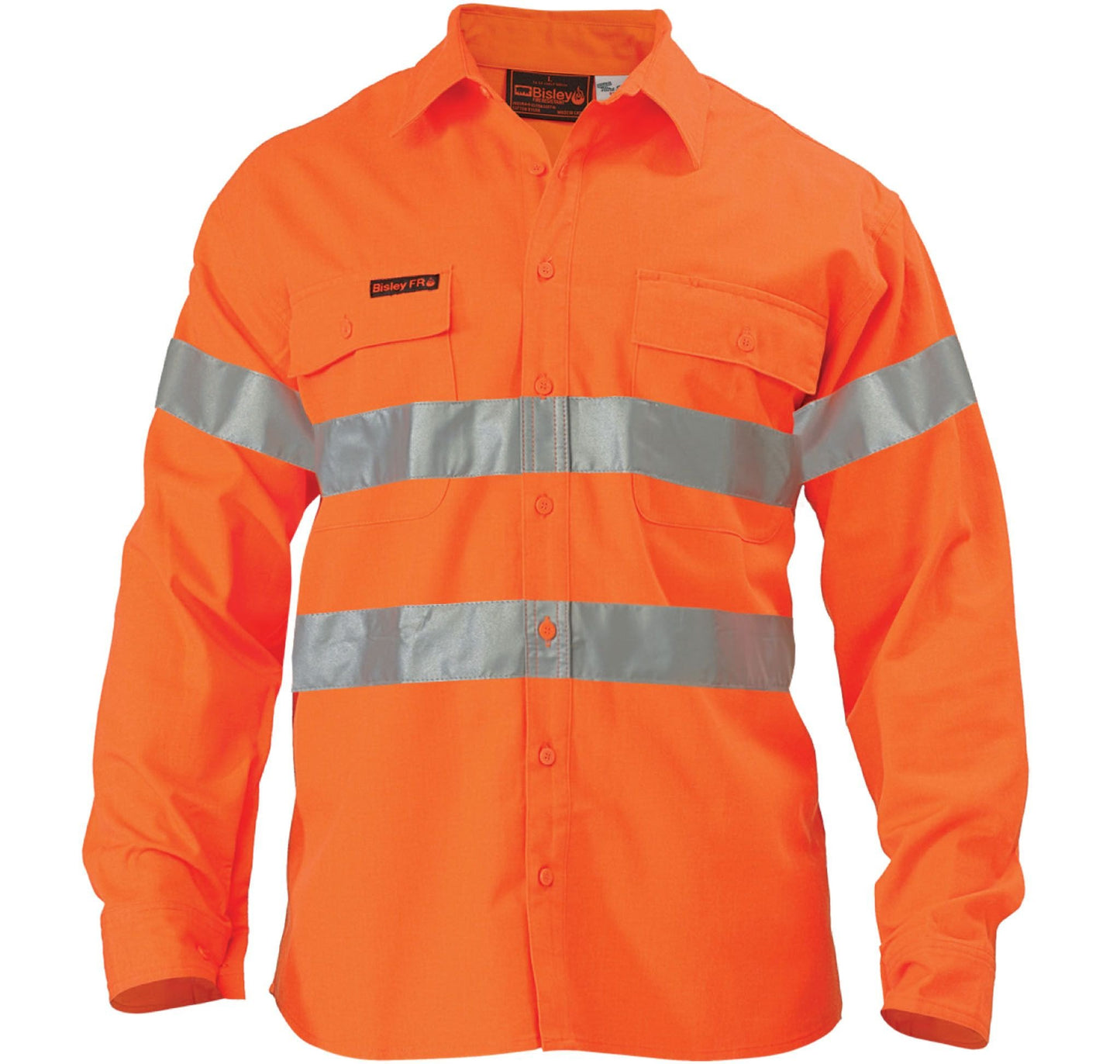 Bisley Hi Vis Shirt - Indura Ultra Soft Flame Resistant With Tape-(BS8004)
