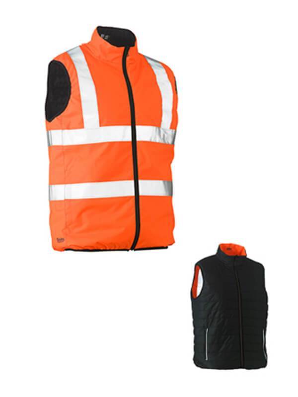 Bisley Taped Hi Vis Reversible Puffer Vest (BV0330HT)