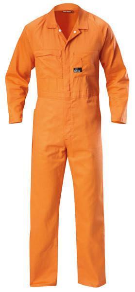 Hard Yakka-Hard Yakka Lightweight Cotton Drill Coverall (2nd 2 Colours)-Safety Orange / 28 x 33-Uniform Wholesalers - 2