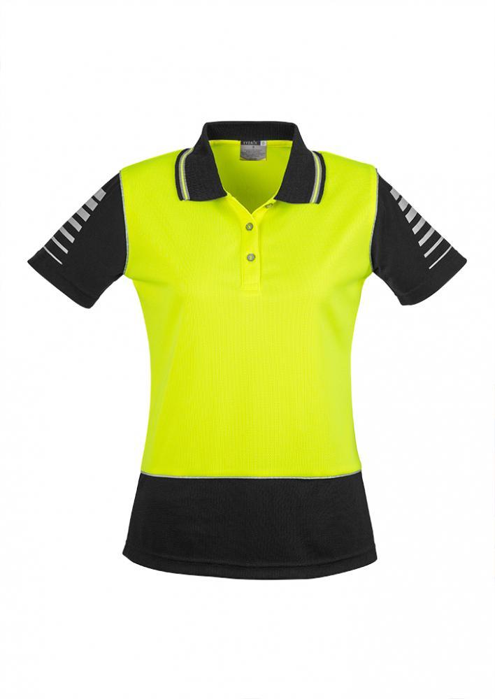 Syzmik Womens Hi Vis Zone Short Sleeve Polo (ZHL236)