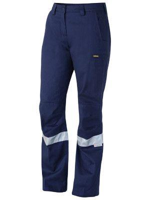 Bisley 3m Taped Industrial Engineered Womens Drill Pant-(BPL6021T)