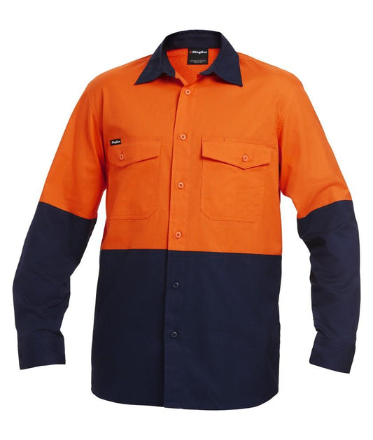 KingGee Workcool 2 Spliced Shirt L/s - Cotton Ripstop