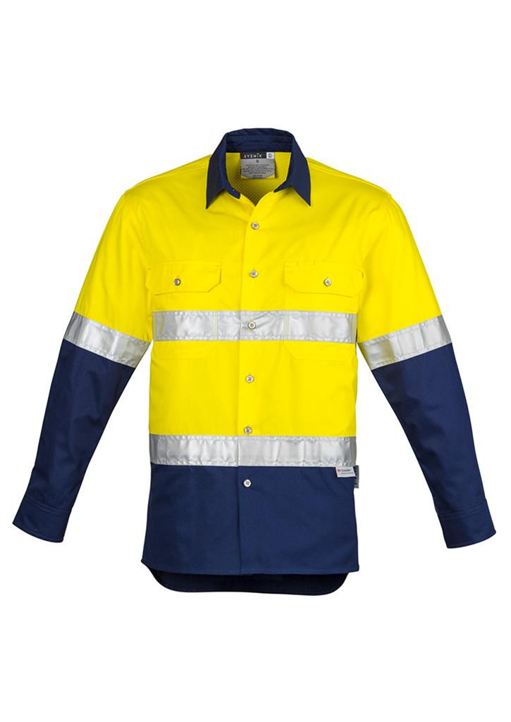 Syzmik Mens Day/night Industrial Shirt - Hooped (ZW123)