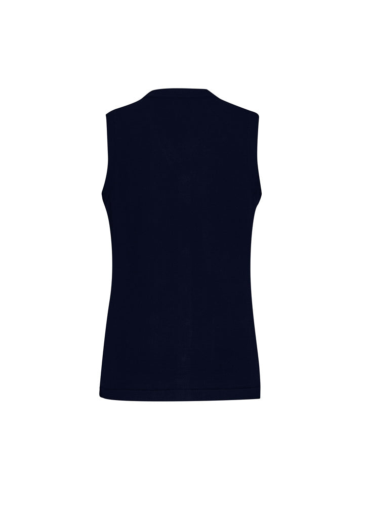 Biz Care Womens Button Front Knit Vest (CK961LV)