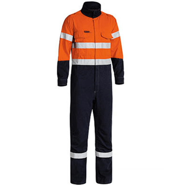 Bisley Tencate Tecasafe® Plus Taped 2 Tone Hi Vis Engineered Vented Coverall-(BC8086T)