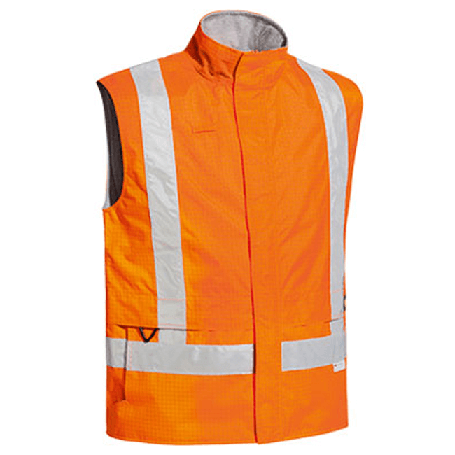 Bisley 3M Taped Hi Vis Wet Weather Anii Static Vest-(BV0363T)