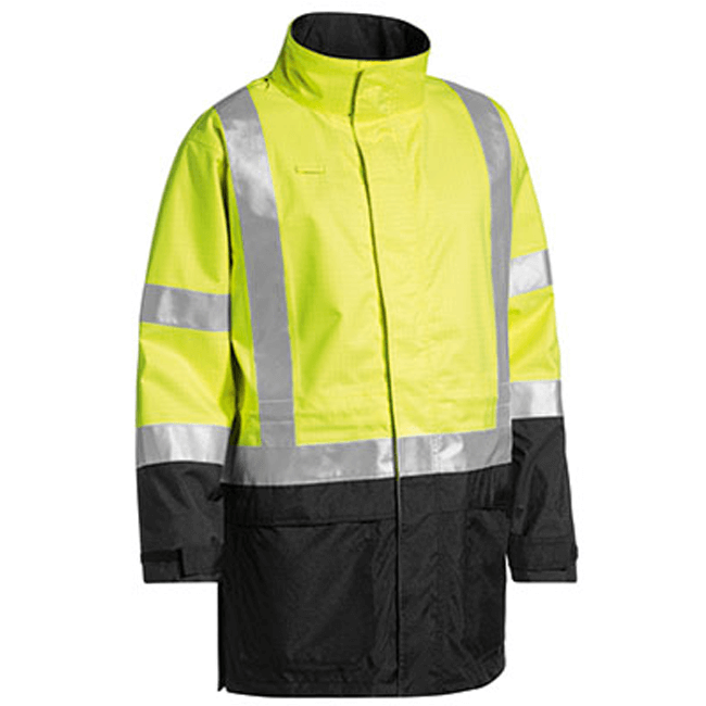 Bisley 3M Taped Two Tone Hi Vis Anti Static Wet Weather Jacket-(BJ6963T)