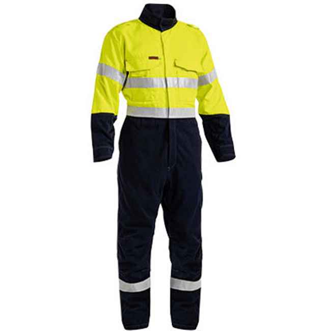 Bisley Tencate Tecasafe® Plus Taped 2 Tone Hi Vis Engineered Vented Coverall-(BC8086T)