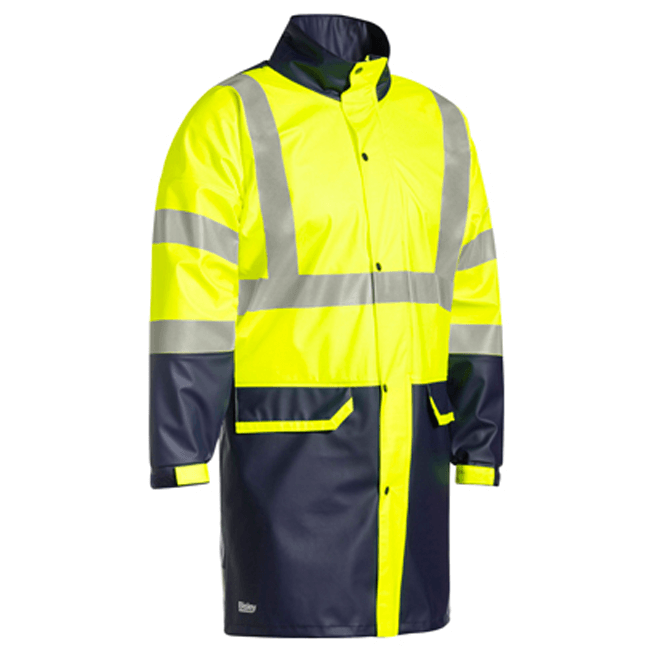 Bisley Taped Two Tone Hi-Vis Stretch PU Rain Coat(BJ6935HT)