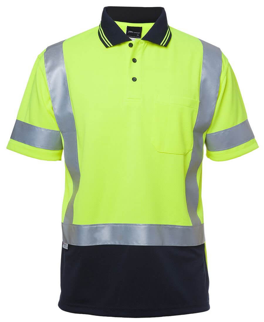 JB's Hi Vis S/S D+N H Pattern Trad Polo (6DHS)