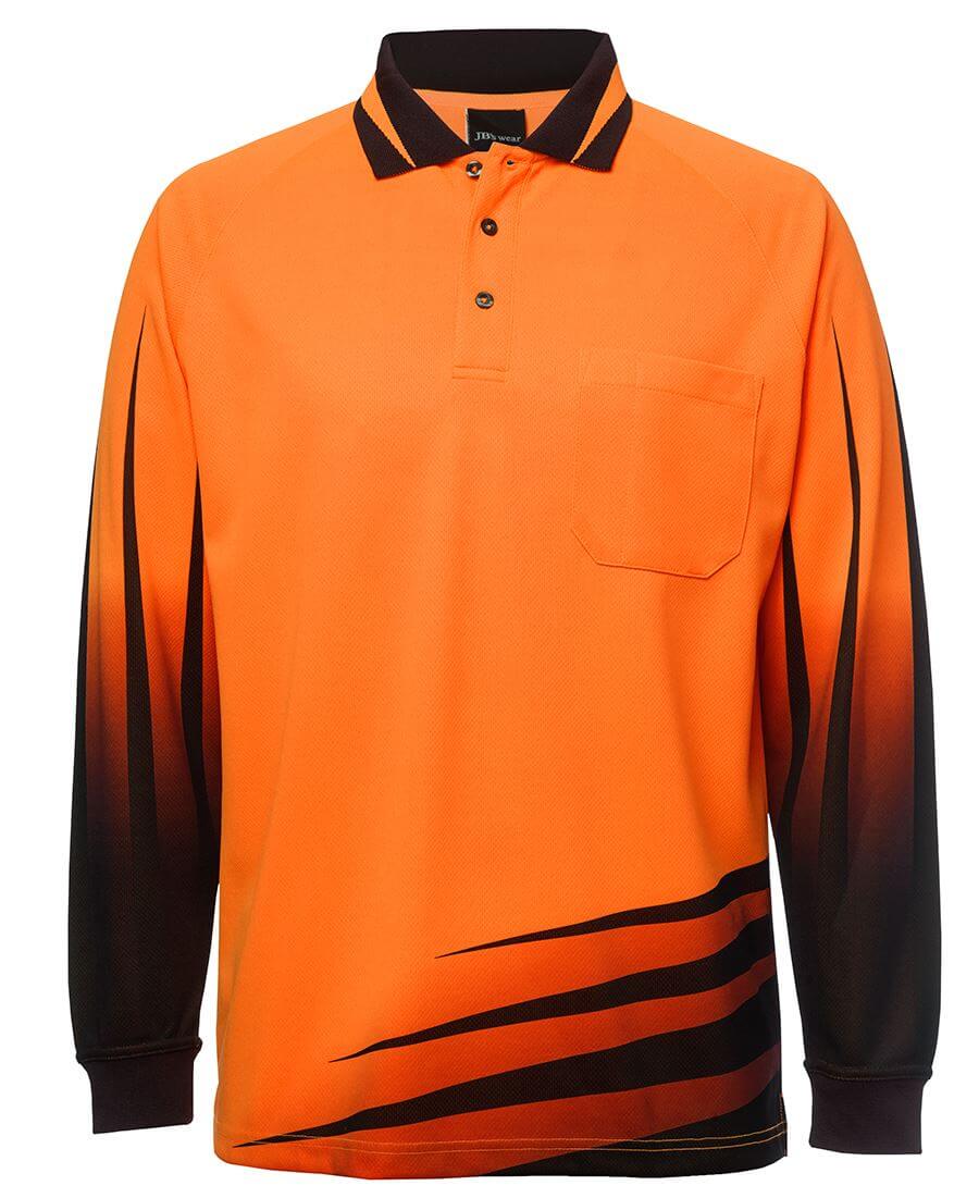 Jb's Hi Vis L/S Rippa Sub Polo (6HVRL)