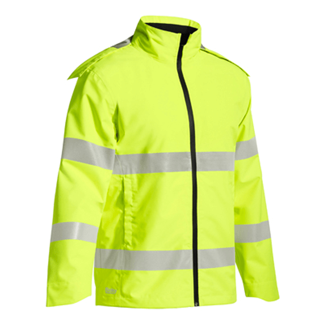 Bisley Taped Hi Vis Light Weight Ripstop Rain Jacket (BJ6927T)