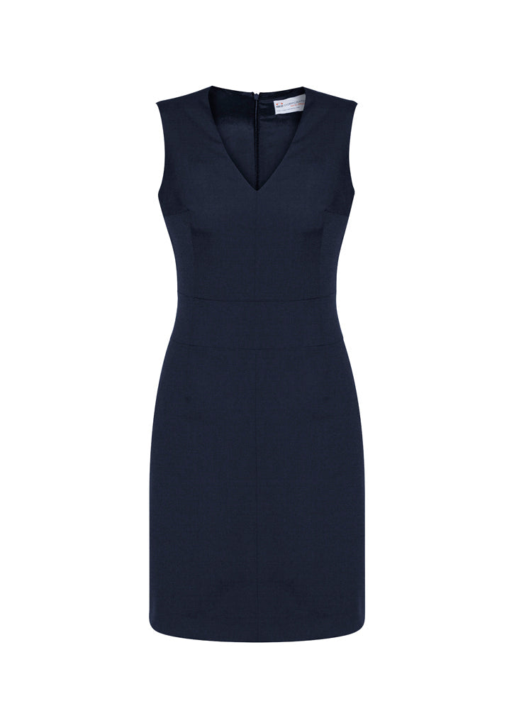 Biz Corporate Womens Sleeveless V Neck Dress (30121)