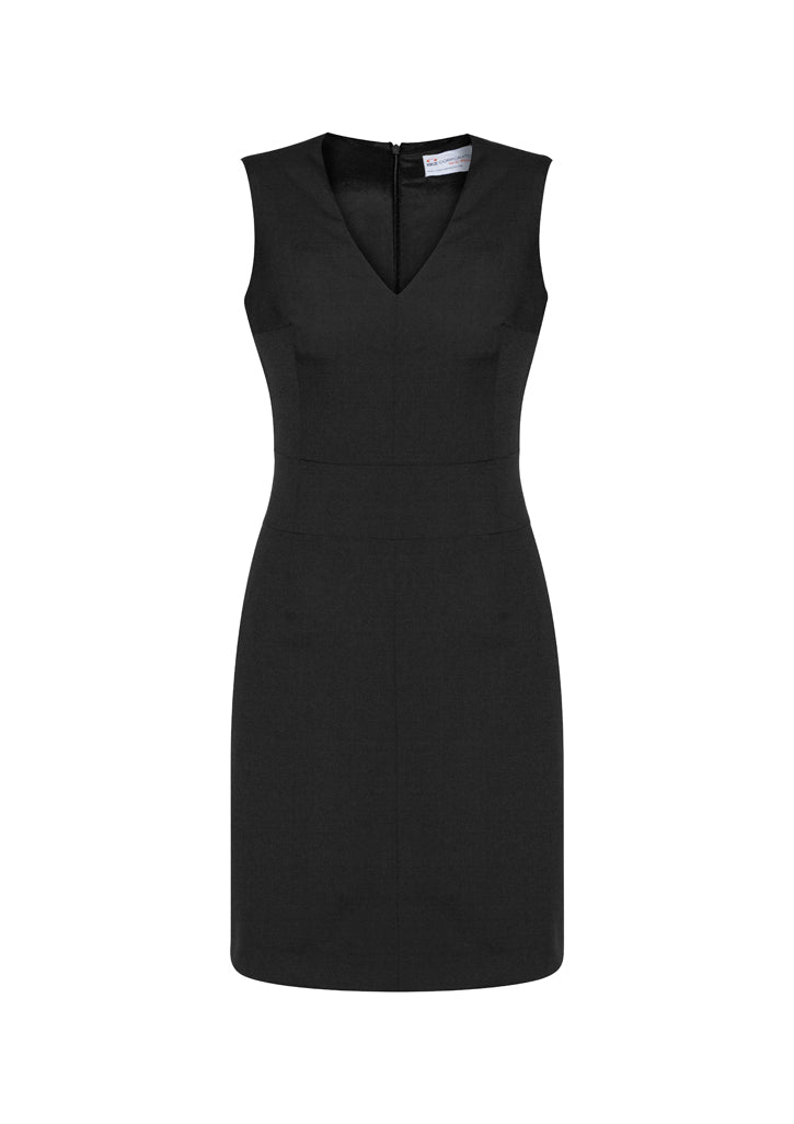 Biz Corporate Womens Sleeveless V Neck Dress (34021)