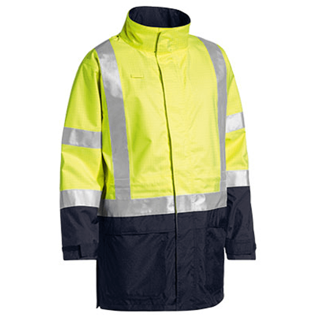 Bisley 3M Taped Two Tone Hi Vis Anti Static Wet Weather Jacket-(BJ6963T)