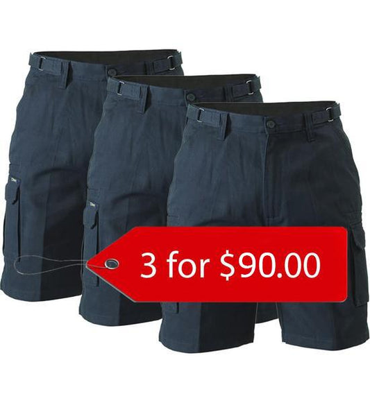 Bisley 8 Pocket Cargo Short-(BSHC1007-1)-3 Packs