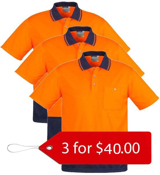 Syzmik ZH231 Unisex Day Only Basic Polo - Short Sleeve - 3 Pack