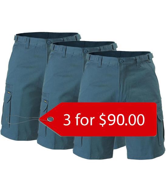 Bisley 8 Pocket Cargo Short-(BSHC1007-1)-3 Packs