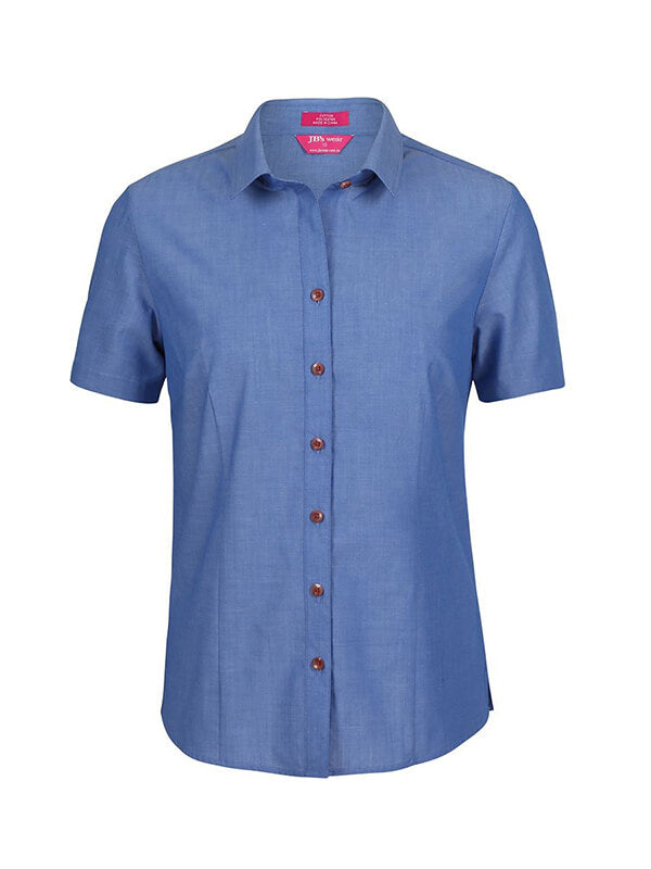 Jb's  Ladies Classic S/S Fine Chambray Shirt (4FC1S)