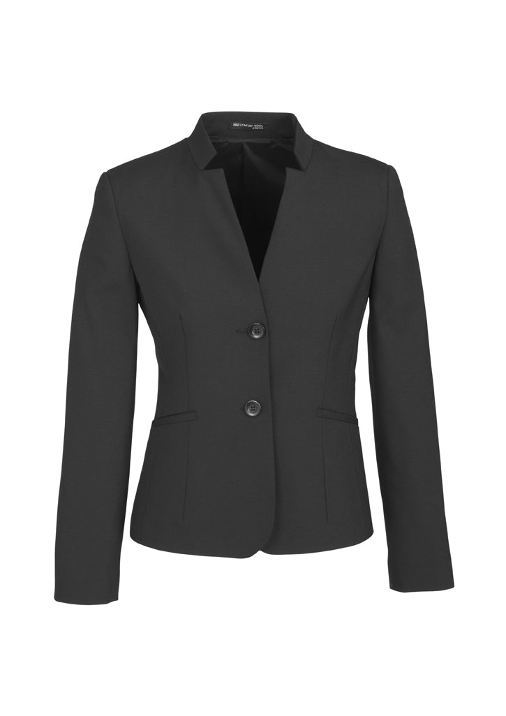 Biz Corporate Womens Short Jacket with Reverse Lapel (64013)