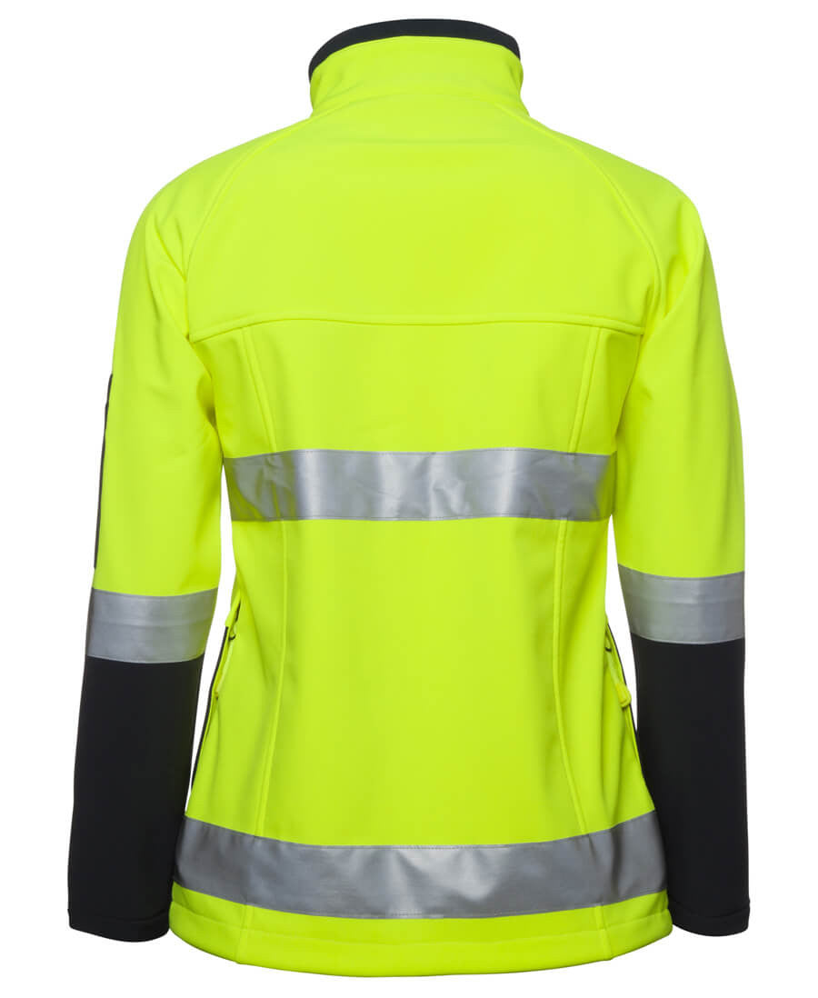 Jb's Ladies Hi Vis (D+N) Softshell Jacket with 3M Tape (6D4J1)