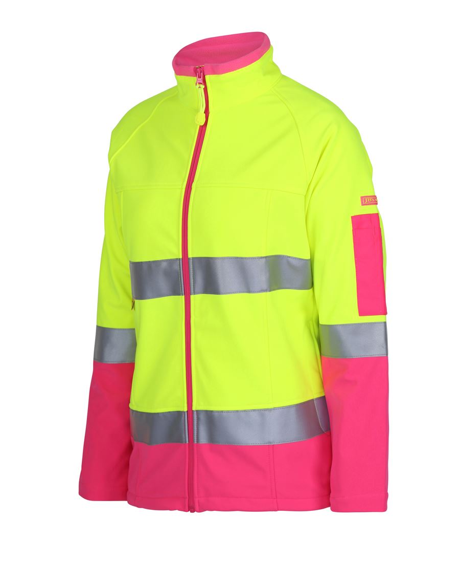 Jb's Ladies Hi Vis (D+N) Softshell Jacket with 3M Tape (6D4J1)