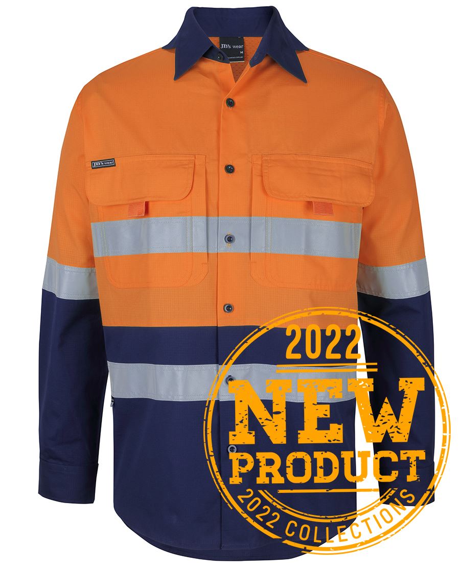 Jb's  Hi Vis (D+N) Ripstop L/S Fishing Shirt (6DNRL)