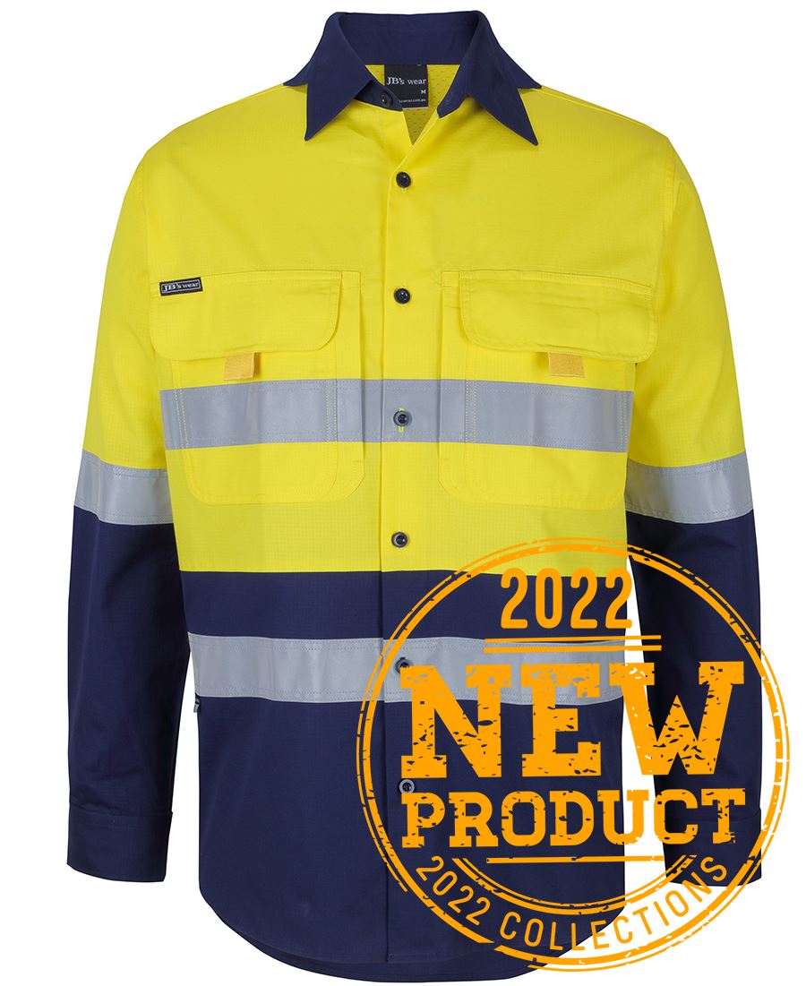 Jb's  Hi Vis (D+N) Ripstop L/S Fishing Shirt (6DNRL)