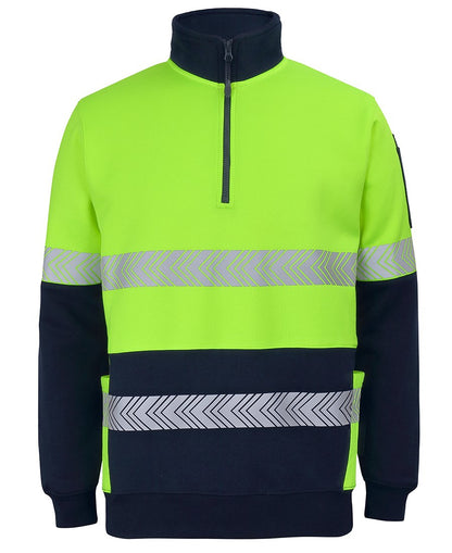 JB Hi Vis 330G 1/2 Zip Segmented Tape Fleece (6DPS)
