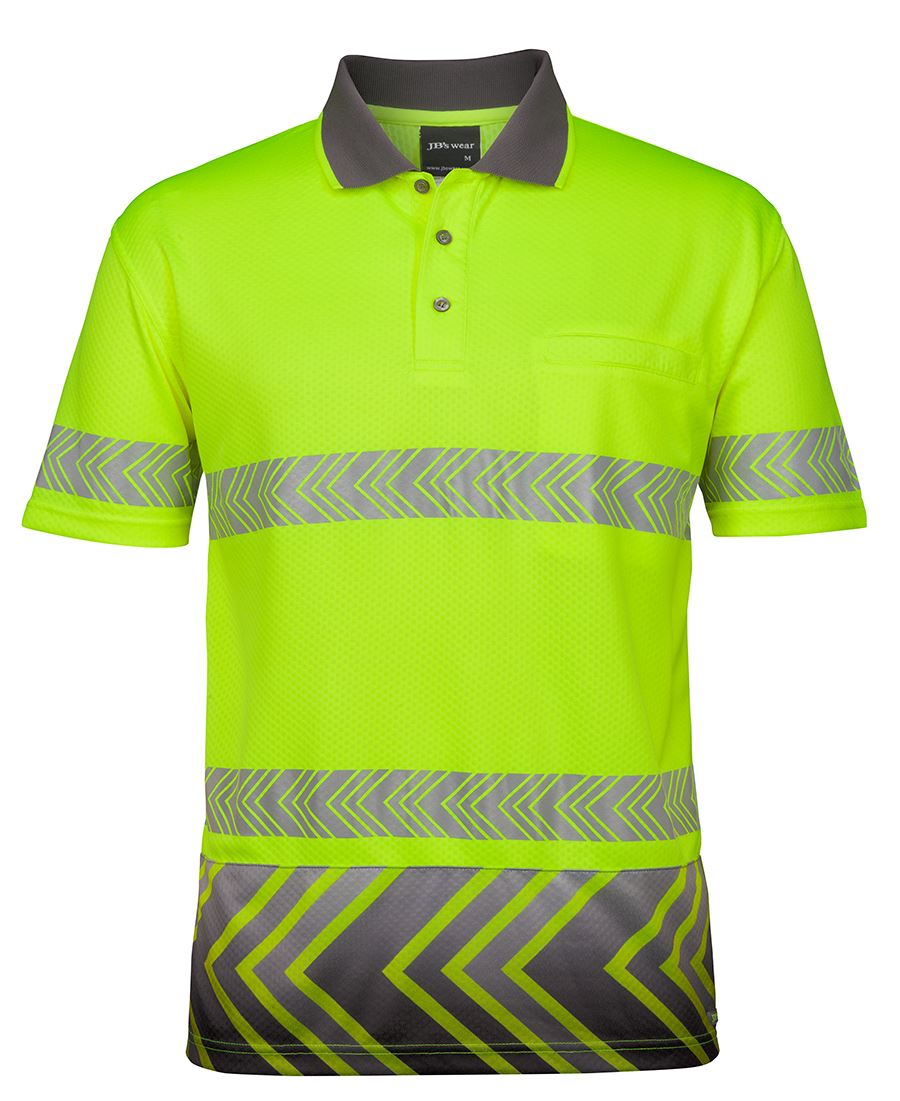 JB's Hi Vis S/S Arrow Sub Polo With Segmented Tape (6HAS)
