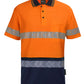 JB's Hi Vis (D+N) Cotton Back S/S Segmented Tape Polo (6HMSS)