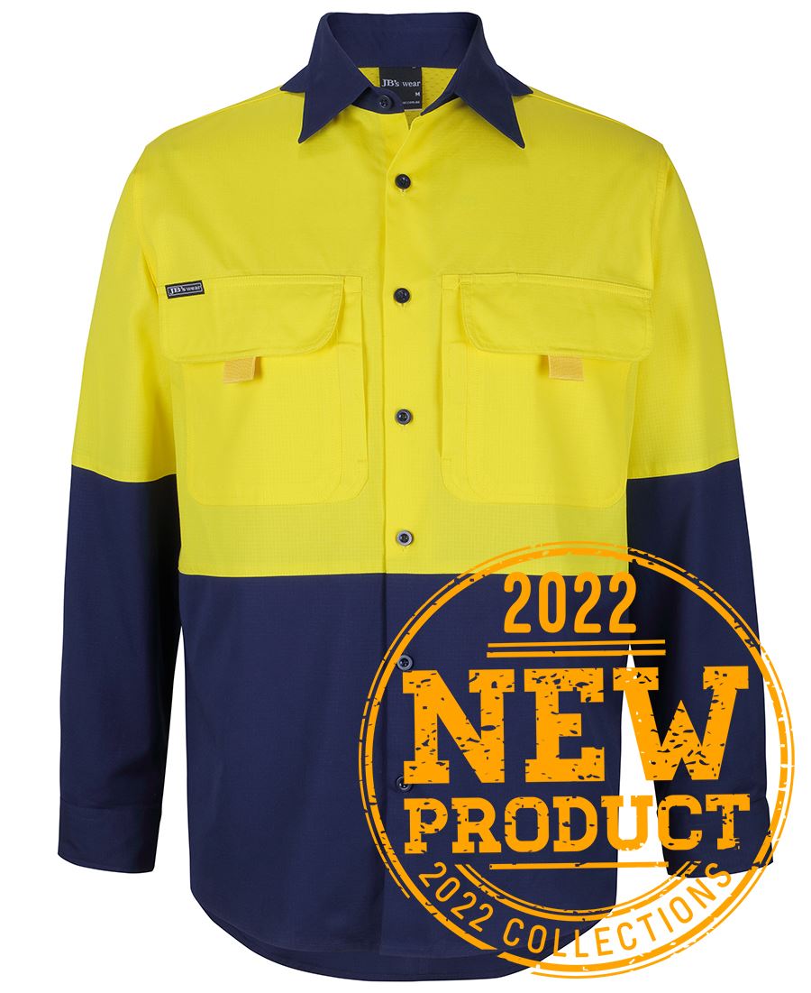 JB's Hi Vis Ripstop L/S Fishing Shirt (6HNRL)