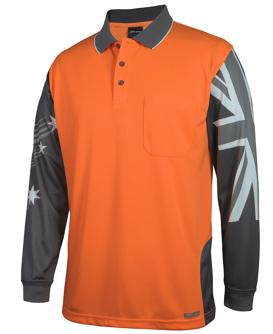 JB's Hi Vis L/S Southern Cross Polo (6HSCL)