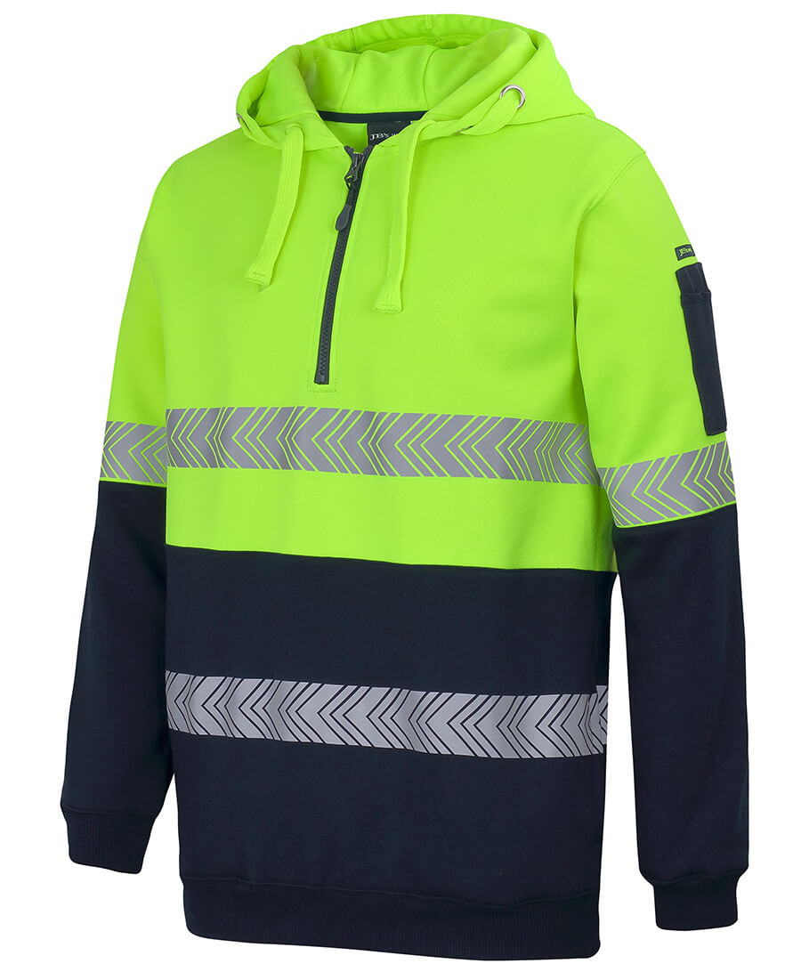 JB's Hi Vis 1/2 Zip Segmented Tape Hoodie (6HZSH)
