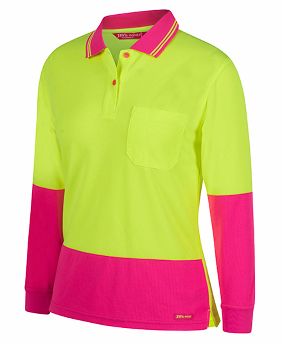 JB's Ladies Hi Vis L/S Comfort Polo (6LHCL)