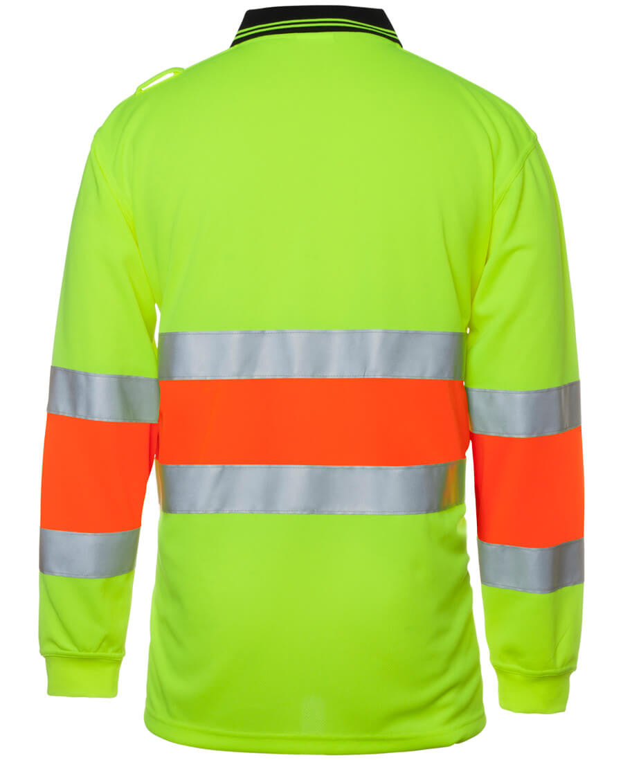 JB's Hi Vis Bio Motion (D+N) L/S Polo with 3M Tape (6QTDP)