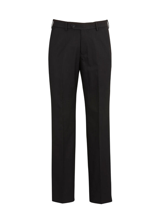 Biz Corporate Mens Flat Front Pant Stout (70112S)