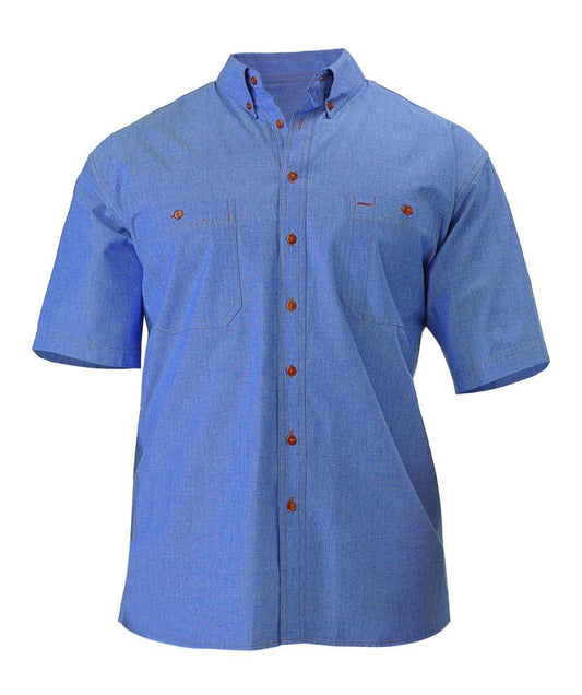 Bisley Chambray Shirt - Short Sleeve-(B71407)