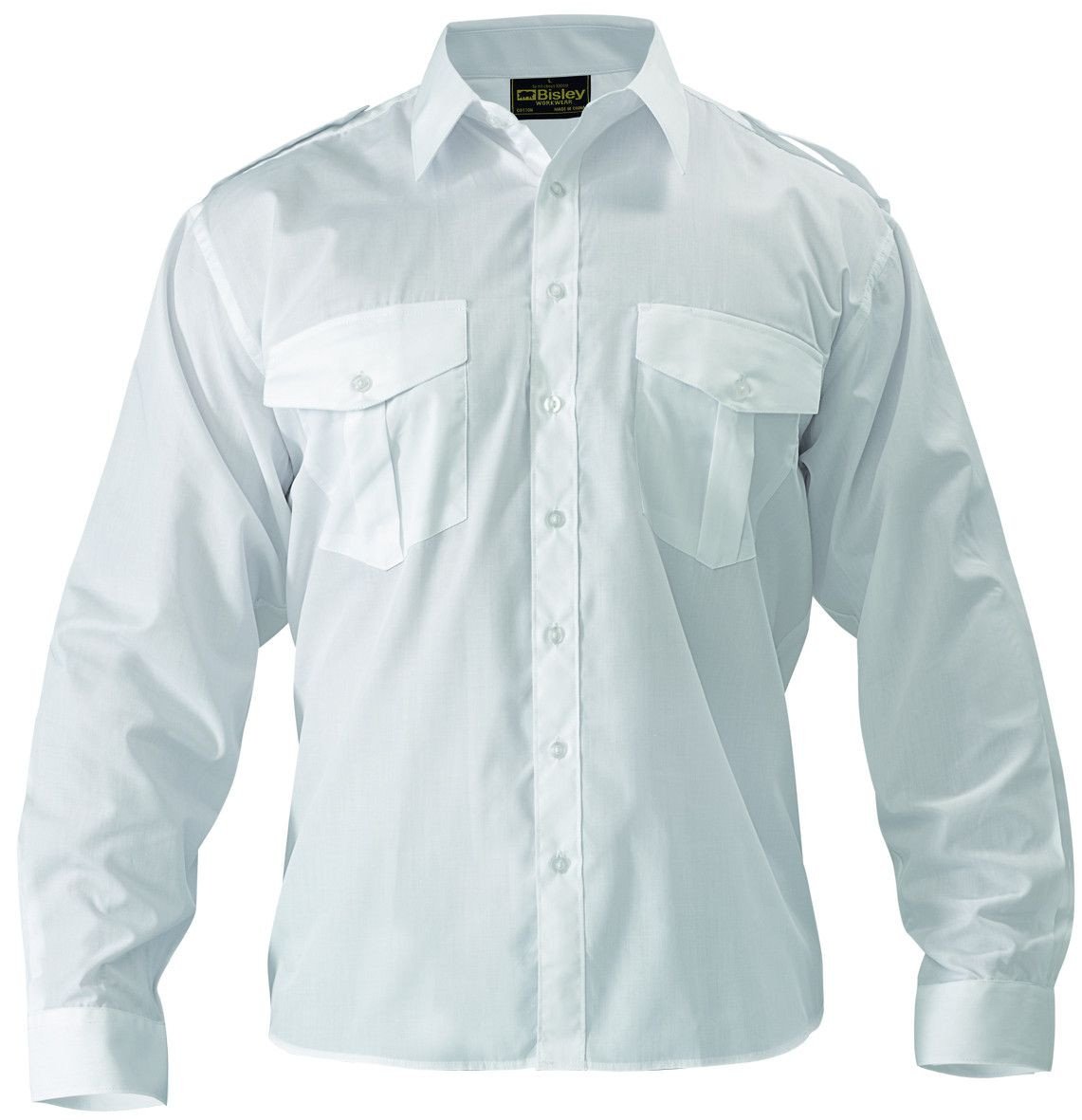 Bisley Epaulette Shirt - Long Sleeve-(B76526)