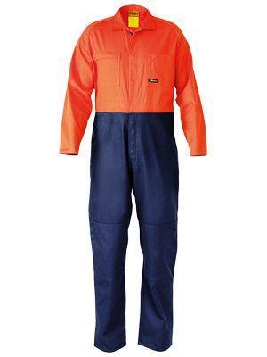 Bisley  2 Tone Hi Vis Coveralls Regular Weight-(BC6357)