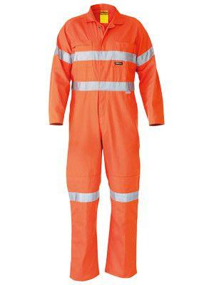 Bisley  Hi Vis Lightweight Coveralls 3m Old Reflective Tape-(BC6718TW)