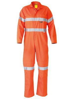 Bisley  Hi Vis Lightweight Coveralls 3m Old Reflective Tape-(BC6718TW)