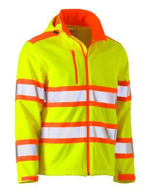 Bisley Taped Double Hi Vis Softshell Jacket  (BJ6222T)