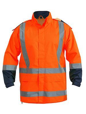 Bisley Taped Hi Vis Rain Shell Jacket-(BJ6967T)